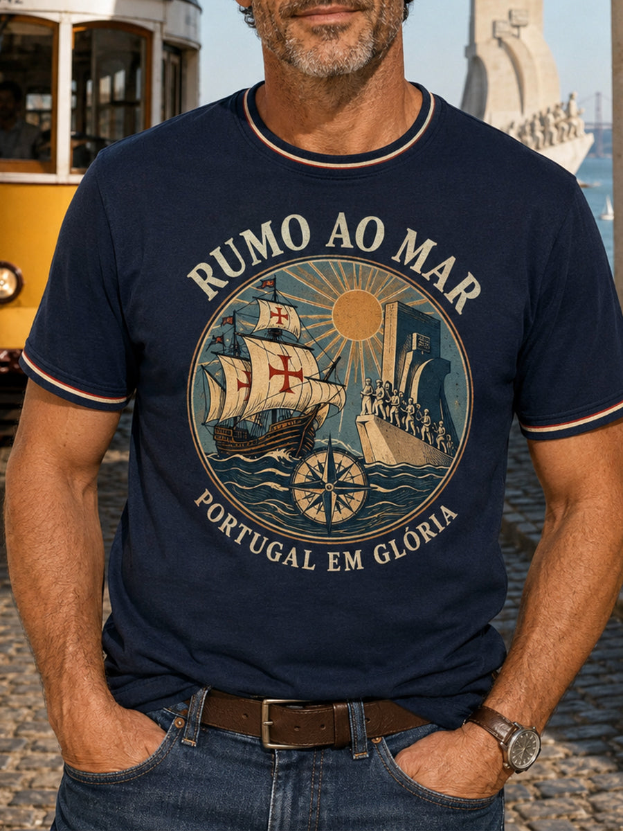 Men's The Age of Discovery Portugal Art Printed T-shirt