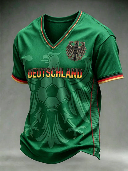 Herren-T-Shirt mit deutschem Fußball-Lover-Print