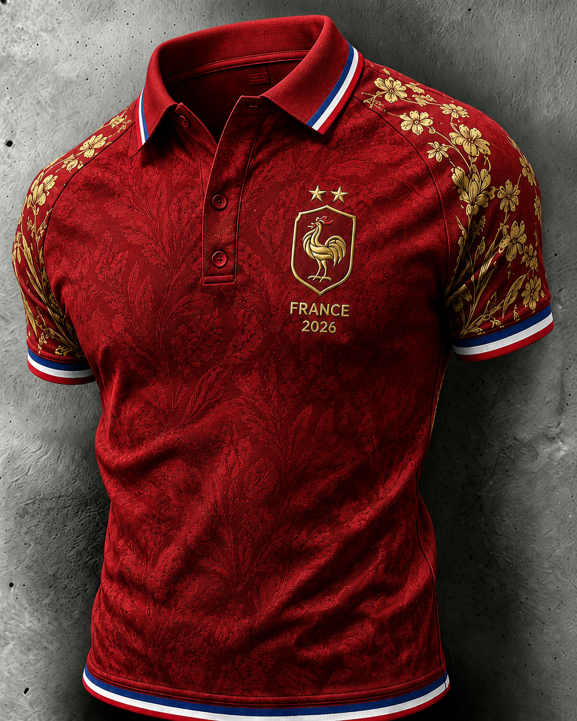 Polo homme imprimé France Football