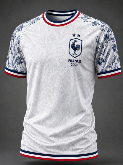 T-shirt manches courtes de football français pour hommes
