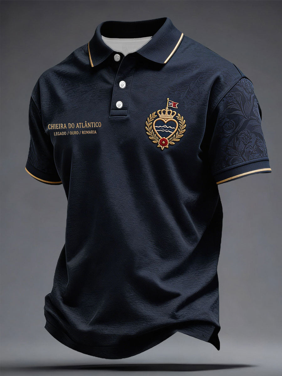Camisetas casuais estampadas com arte das Festas d’Agonia, Portugal, para homens