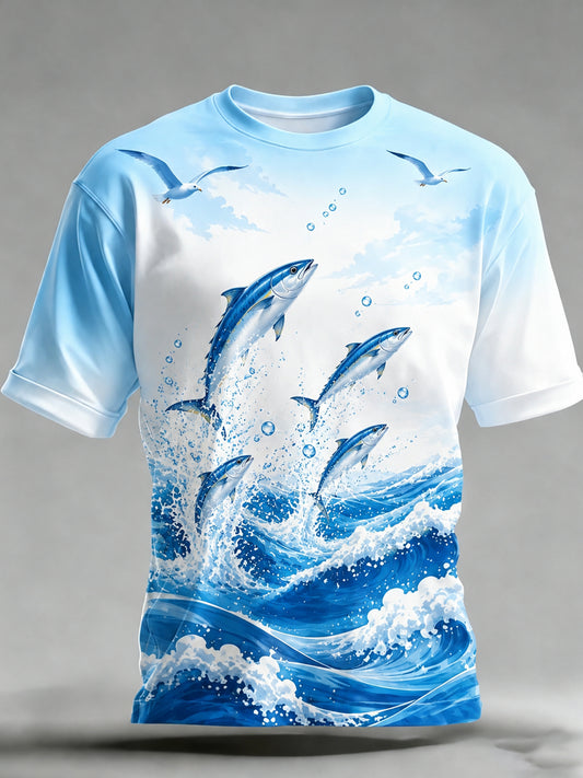 Camiseta com estampa artística comemorativa do Dia de São Antônio, masculina, em português