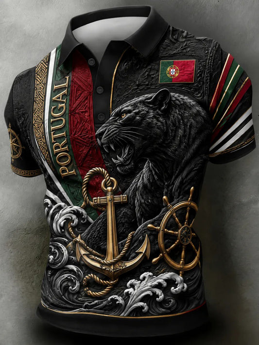 Camisa masculina de futebol inspirada em Portugal