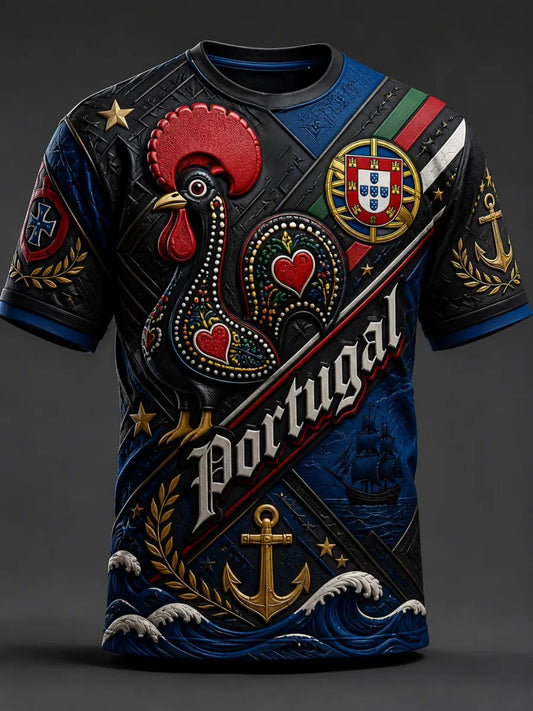Futebol Masculino de Portugal Inspirado T-shirt Casual