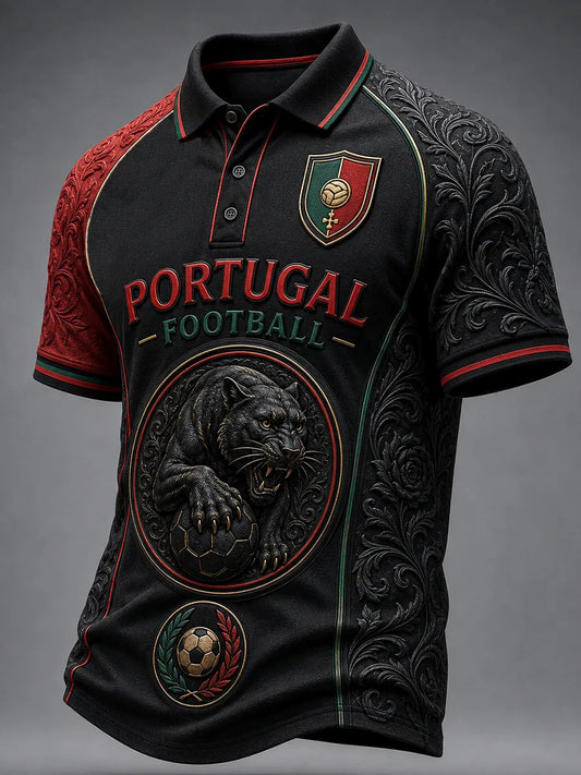 Camisa Inspirada Futebol de Portugal Homem
