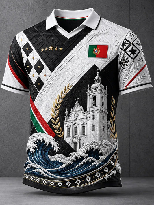 Camisa masculina de futebol inspirada em Portugal