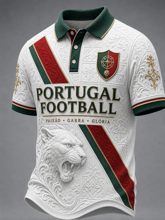 Camisa masculina de futebol inspirada em Portugal