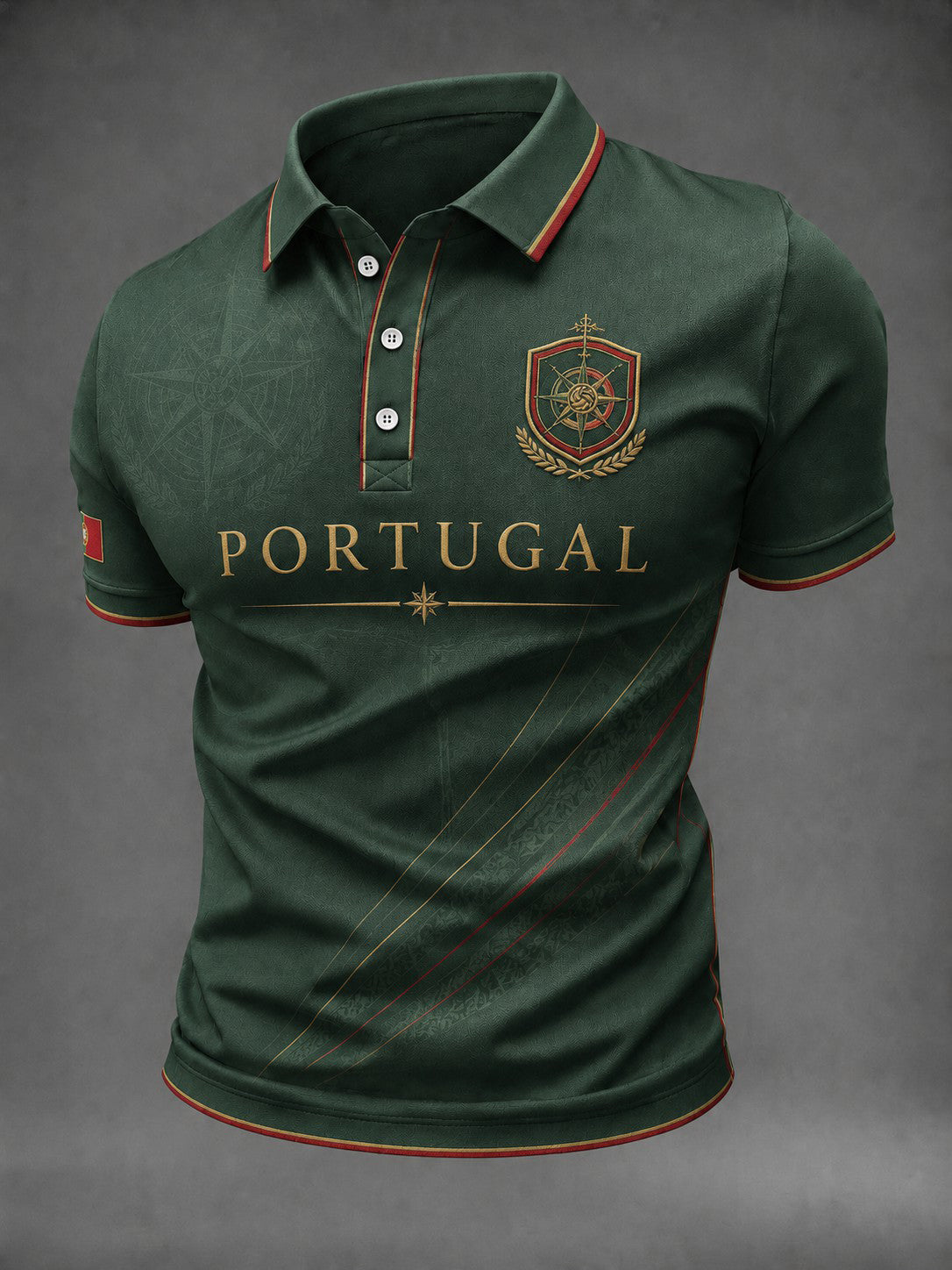 Camisa masculina de futebol com estampa de Portugal