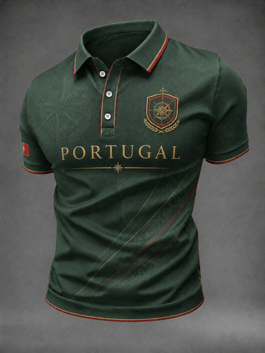 Camisa masculina de futebol com estampa de Portugal