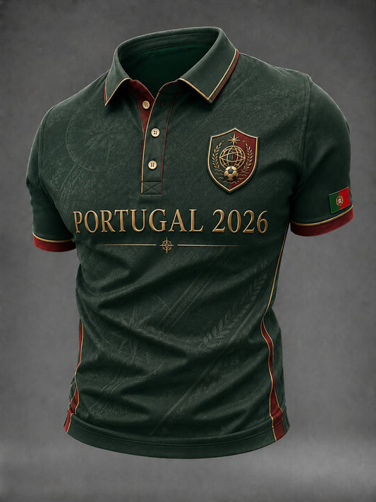 Camisa Masculina Estampada Futebol de Portugal