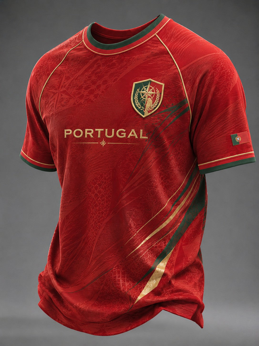 Camiseta masculina com estampa da seleção de futebol de Portugal