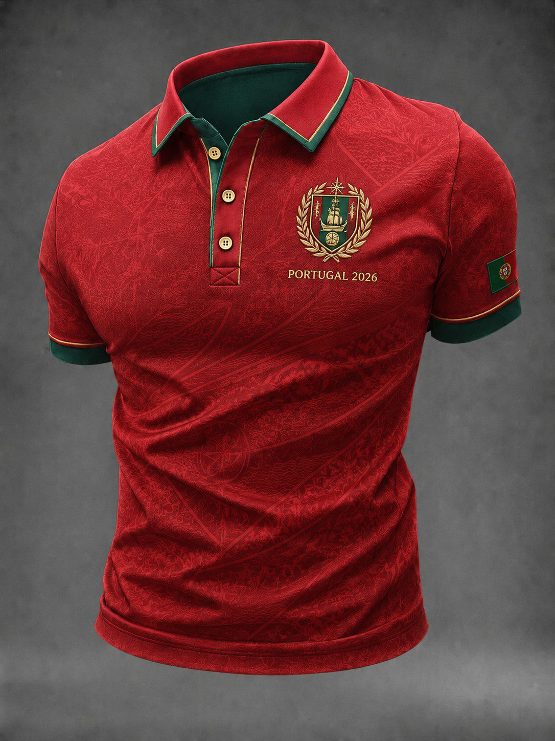 Camisa masculina de futebol com estampa de Portugal