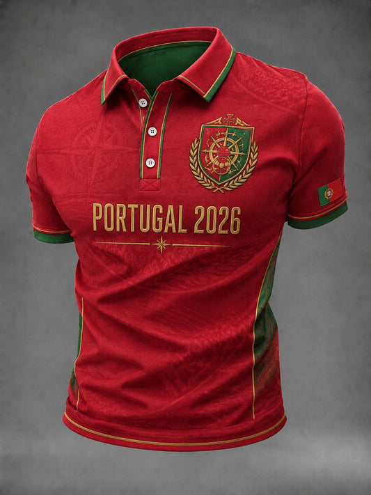 Camisa masculina de futebol com estampa de Portugal