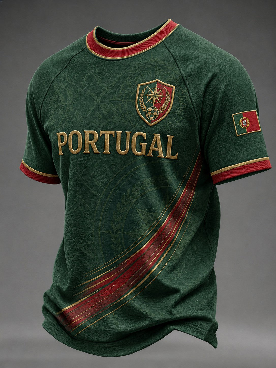 Camiseta masculina com estampa da seleção de futebol de Portugal