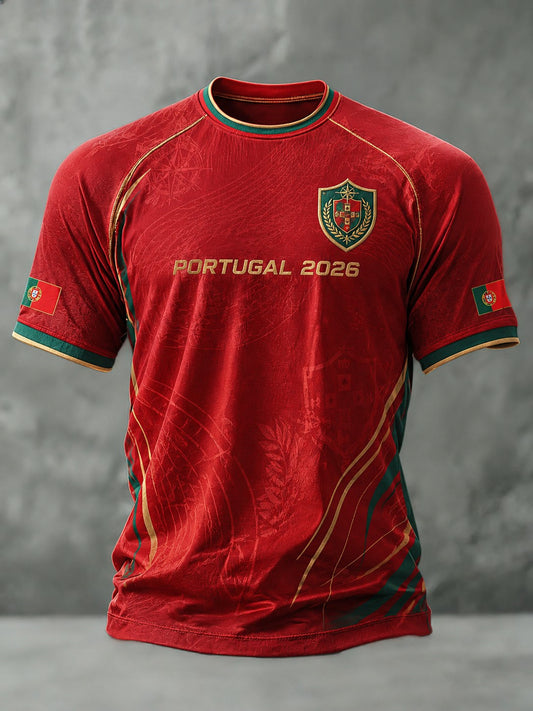 Camiseta masculina com estampa da seleção de futebol de Portugal