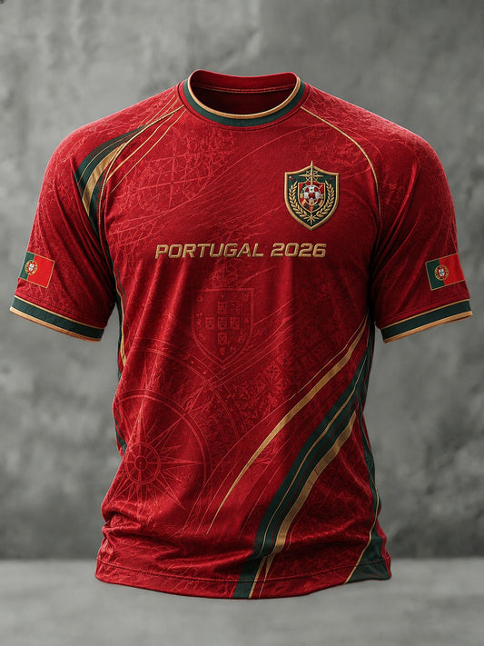 Camiseta masculina com estampa da seleção de futebol de Portugal