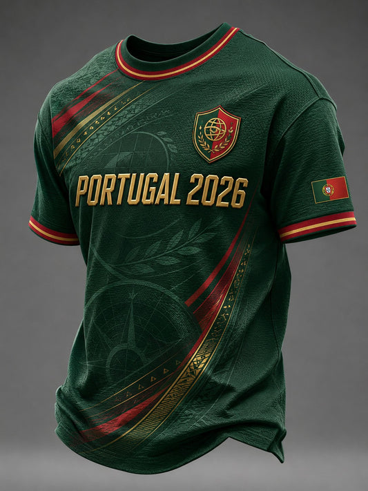 Camiseta masculina com estampa da seleção de futebol de Portugal