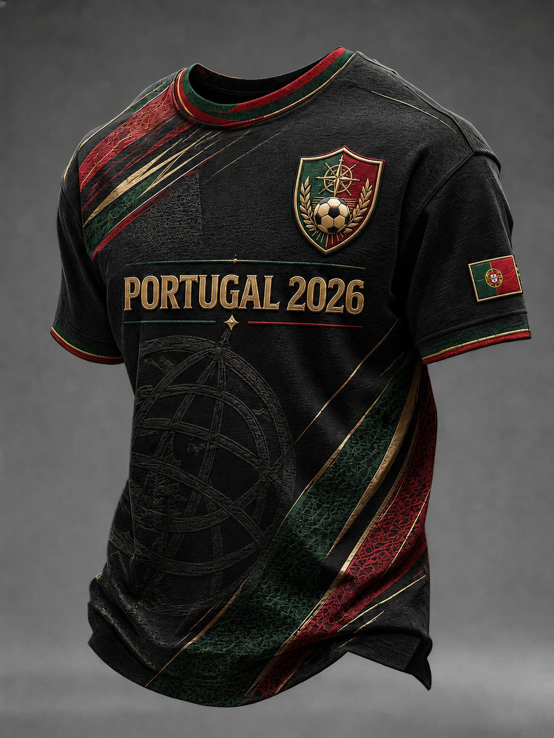 Camiseta masculina com estampa da seleção de futebol de Portugal