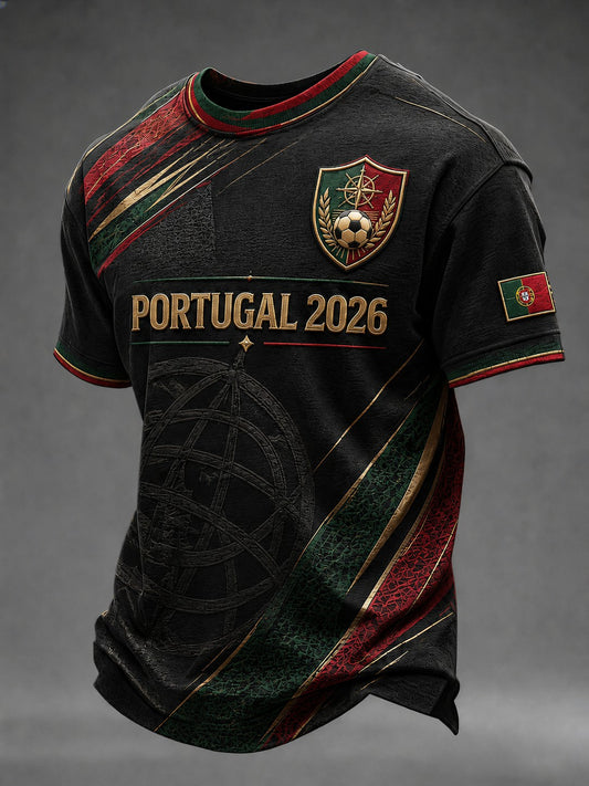 Camiseta masculina com estampa da seleção de futebol de Portugal