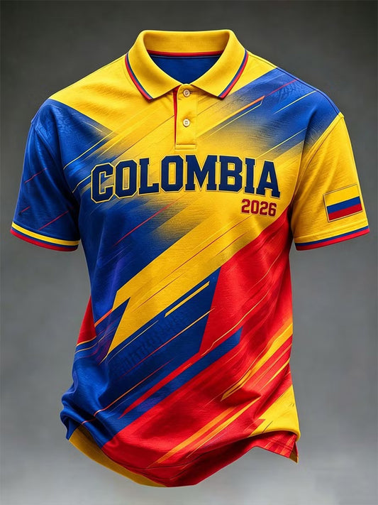 Camiseta casual unissex de futebol colombiano