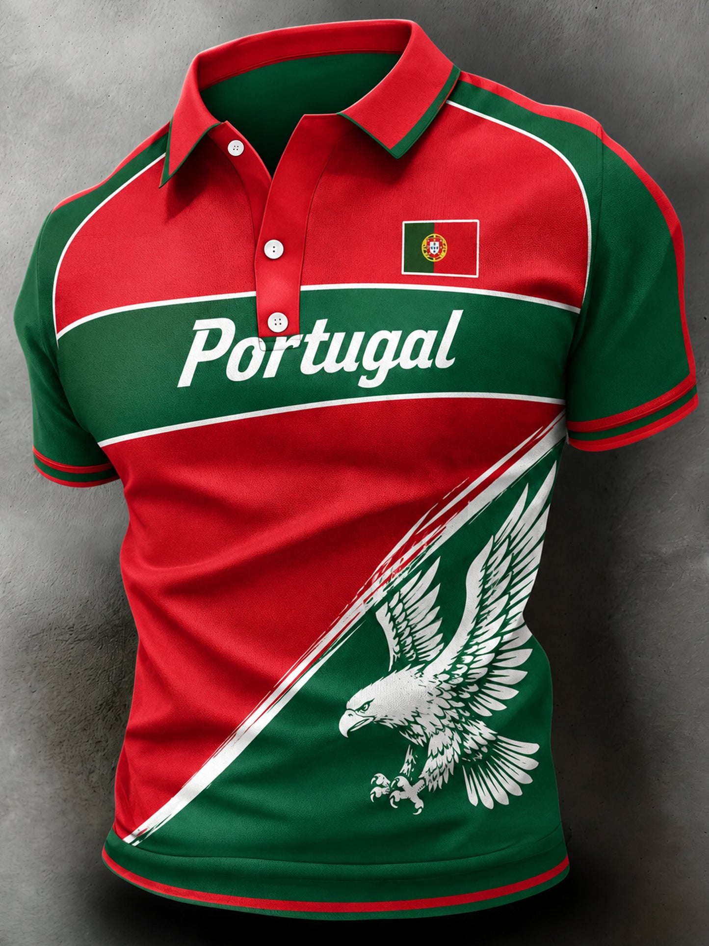 Futebol Português Masculino-Themed Art Print Polo Shirt