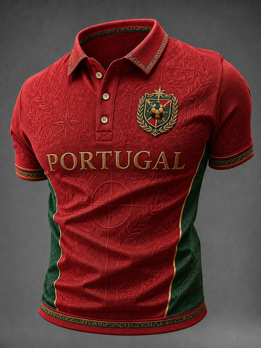 Camisa masculina de futebol com estampa de Portugal