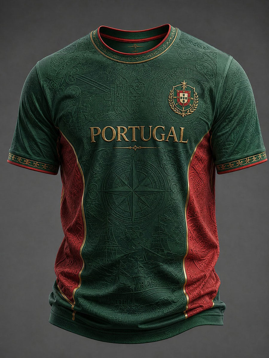 Camiseta masculina com estampa da seleção de futebol de Portugal