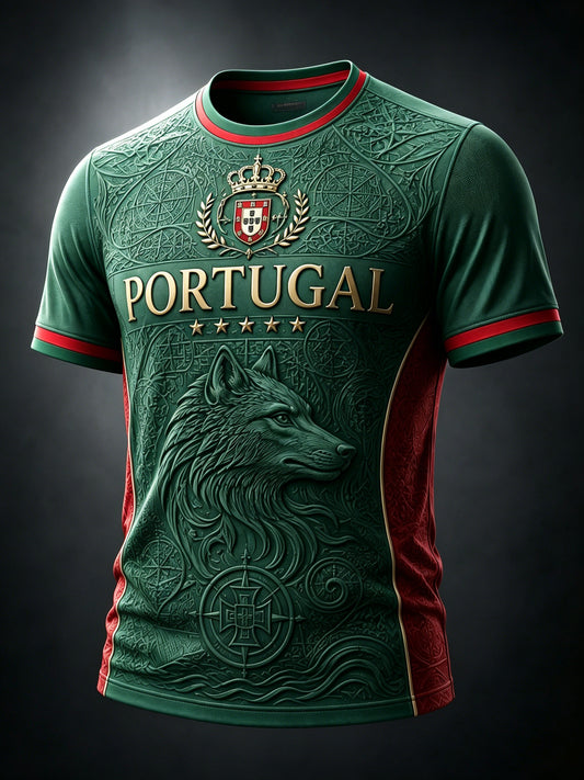 Men's Portugal Football Match Support Art Print T-shirt