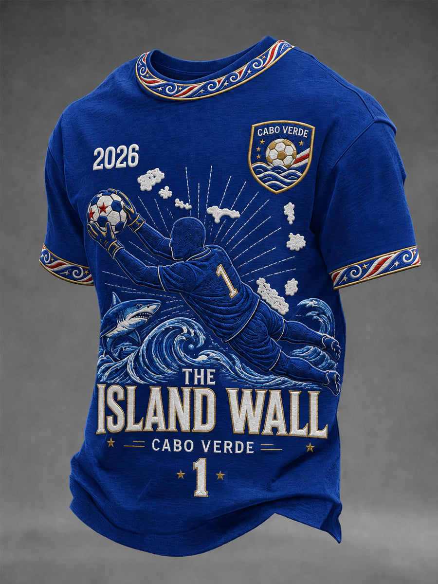 Camiseta Casual Estampada para Homens, Presente para Fãs de Futebol