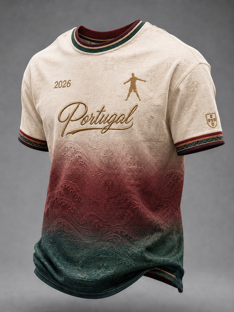 Jogador de futebol famoso masculino impresso camiseta Casual