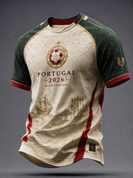 Camiseta Fã Futebol Homem 2026 Portugal