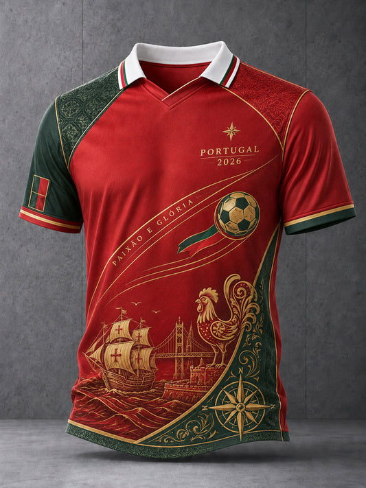 Homens 2026 Portugal Fan Jersey de Futebol