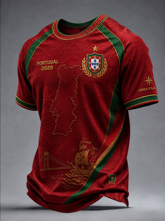 Camiseta Casual Clássica Masculina 2026 Portugal