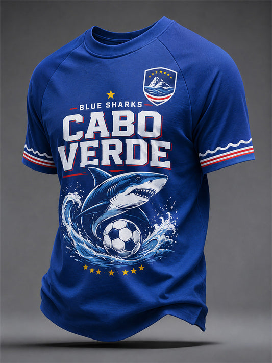 Camiseta Casual Estampada para Homens, Presente para Fãs de Futebol