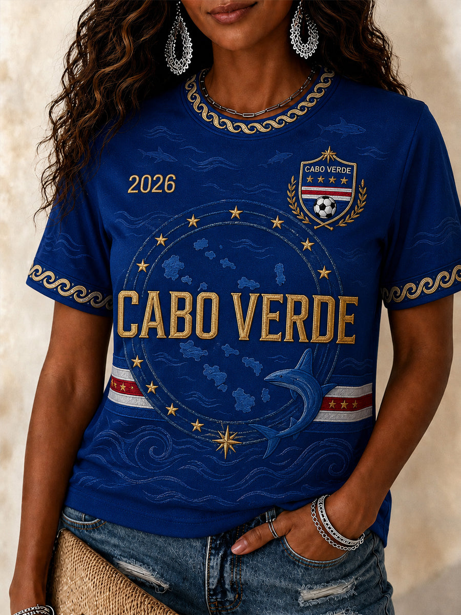 Camiseta Casual Estampada para Mulheres, Presente Ideal para Fãs de Futebol