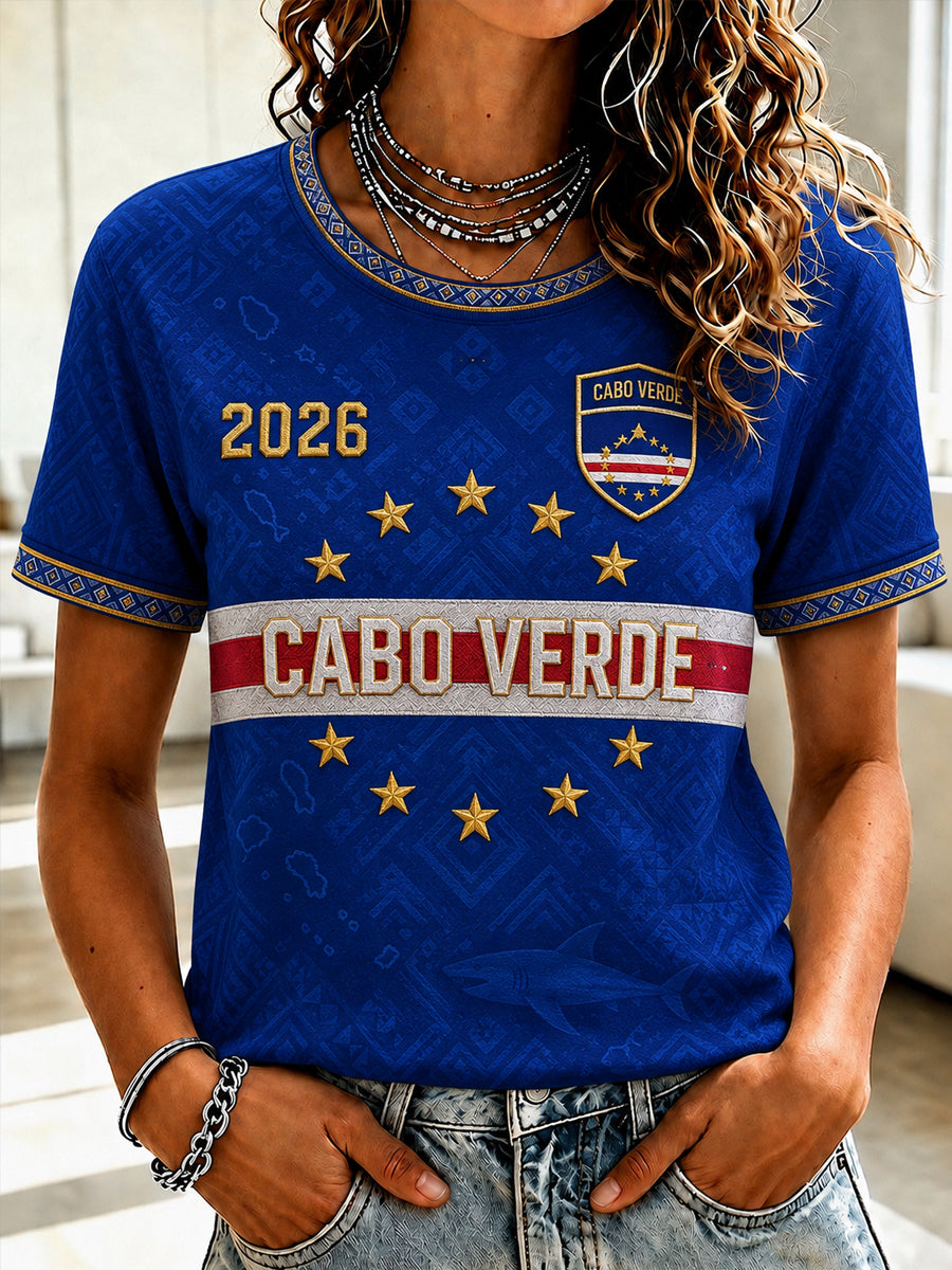 Presente feminino para fãs de futebol imprimir manga curta casual o pescoço t-shirt