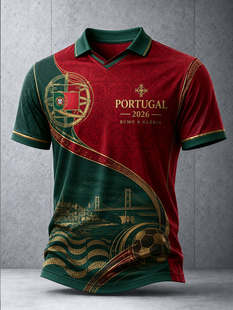 Camiseta fã futebol Retro 2026 Portugal