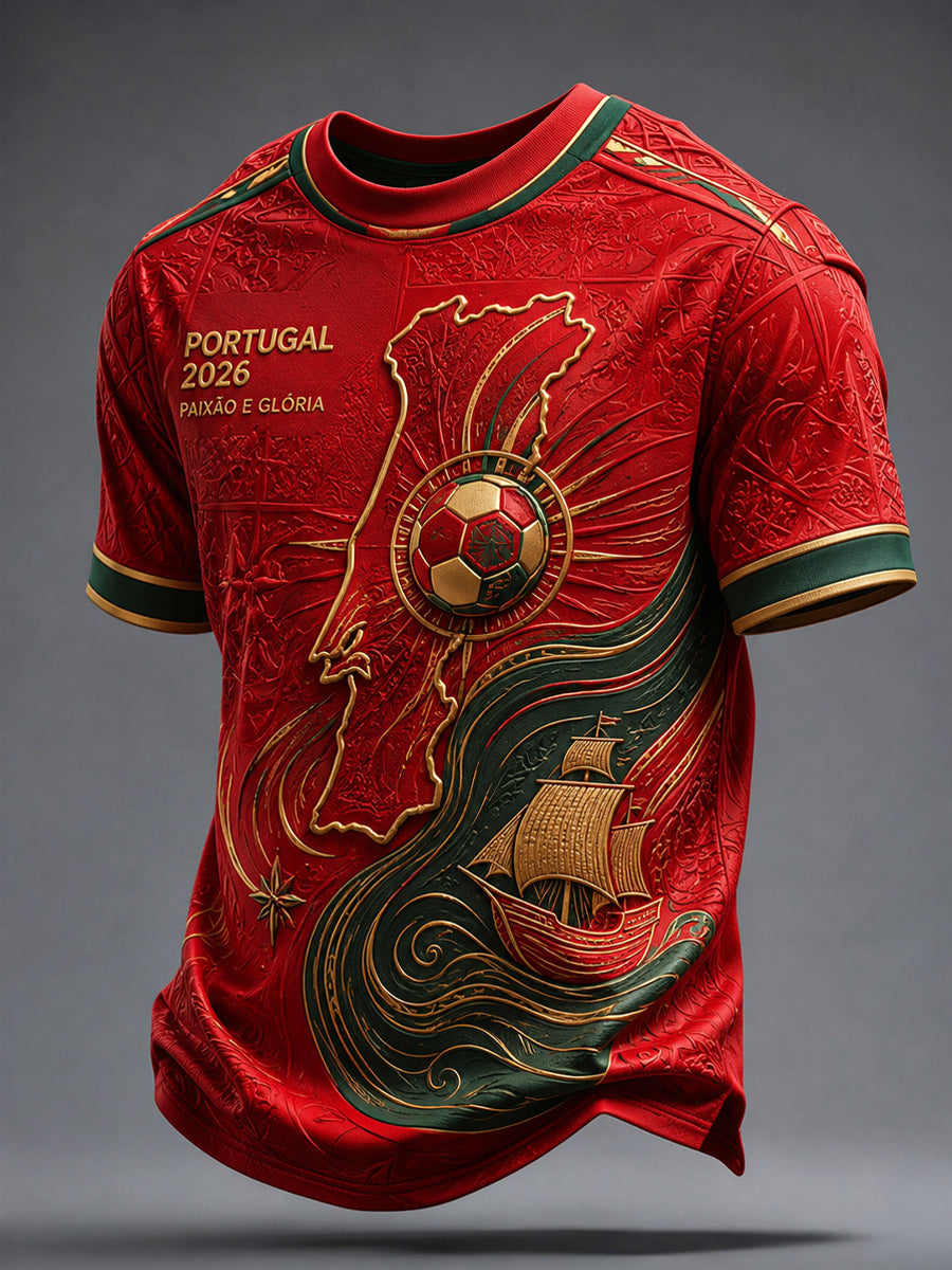 Camiseta Comemorativa Retro 2026 Portugal Futebol Fã