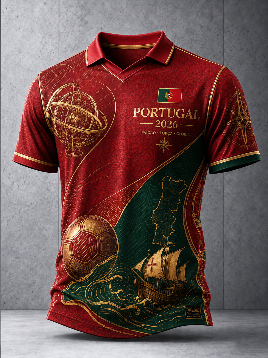 Camiseta Esportiva Retro 2026 Portugal Futebol Clássico