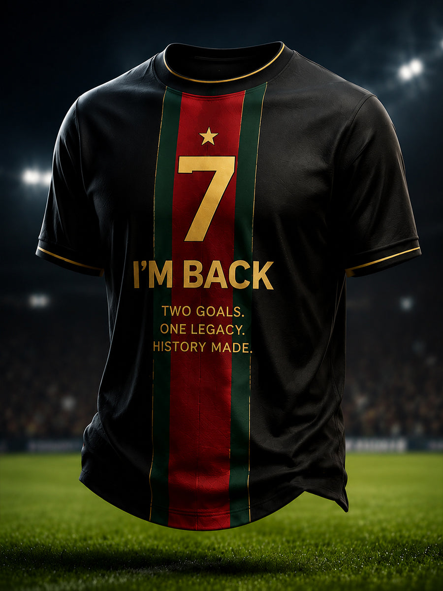 T-shirt Gráfica Masculina Portugal Football Legend