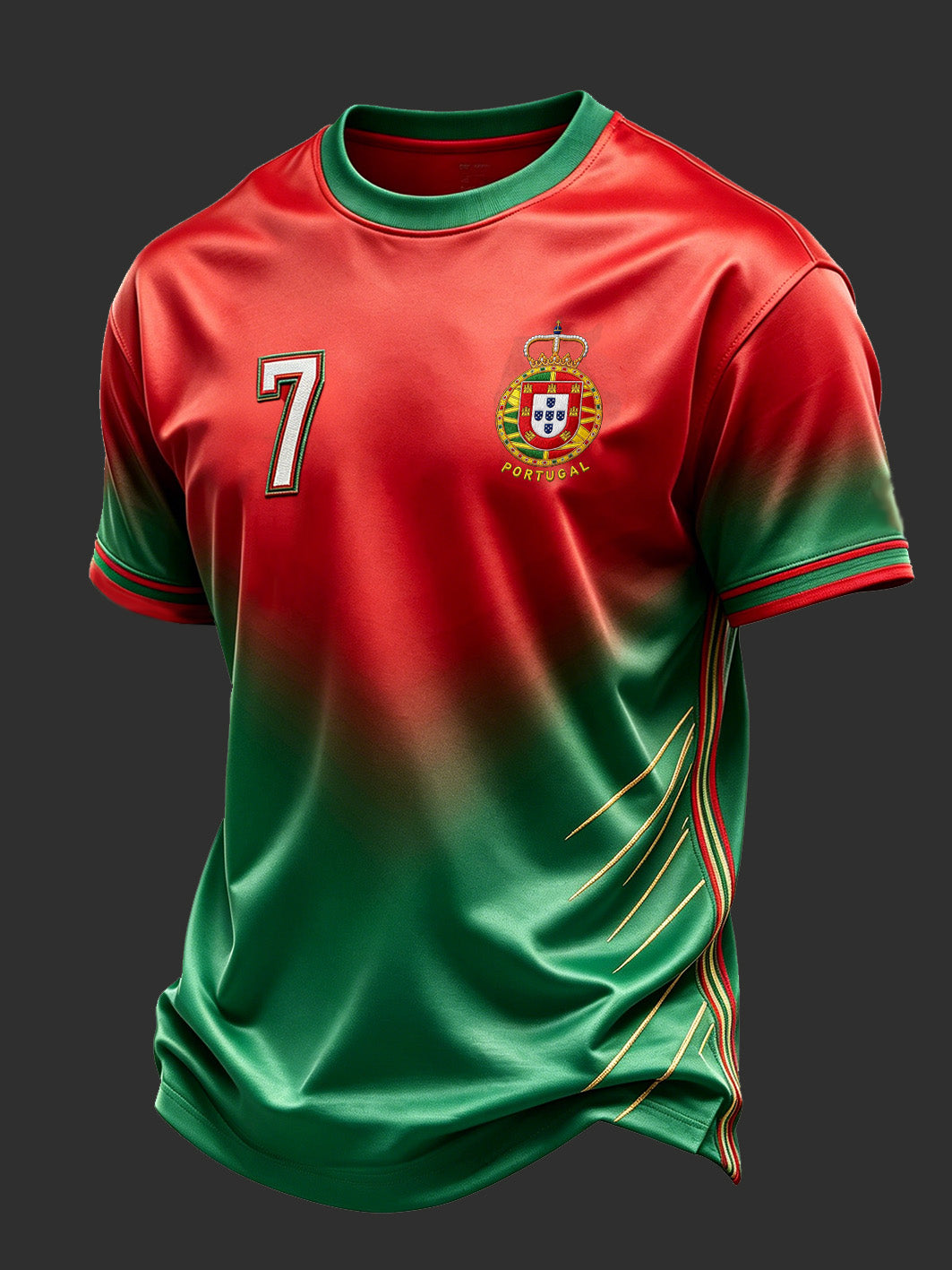 Elemento de futebol de design de bloqueio de cor masculino casual mangas curtas t-shirt