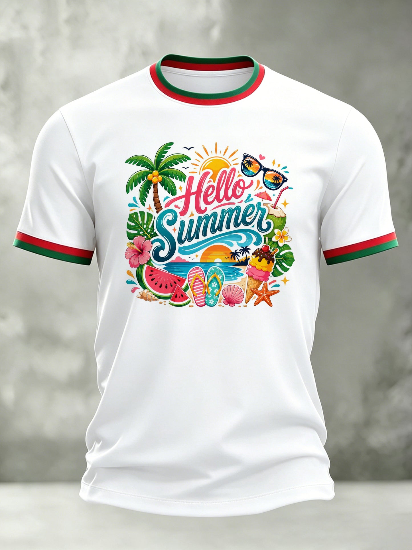 Férias de praia portuguesas masculinas temáticas Art Print T-shirt