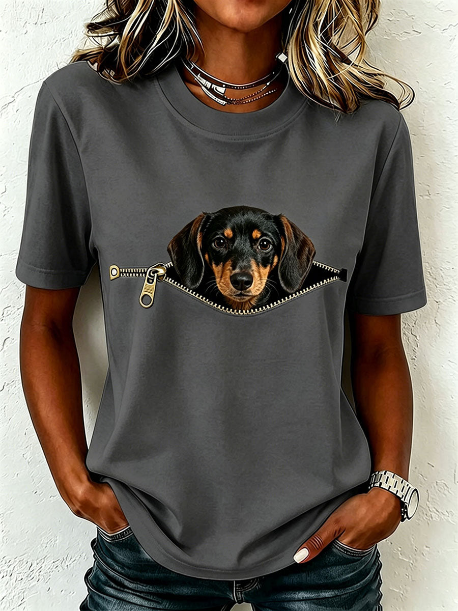 Camiseta adorável do Dachshund das mulheres