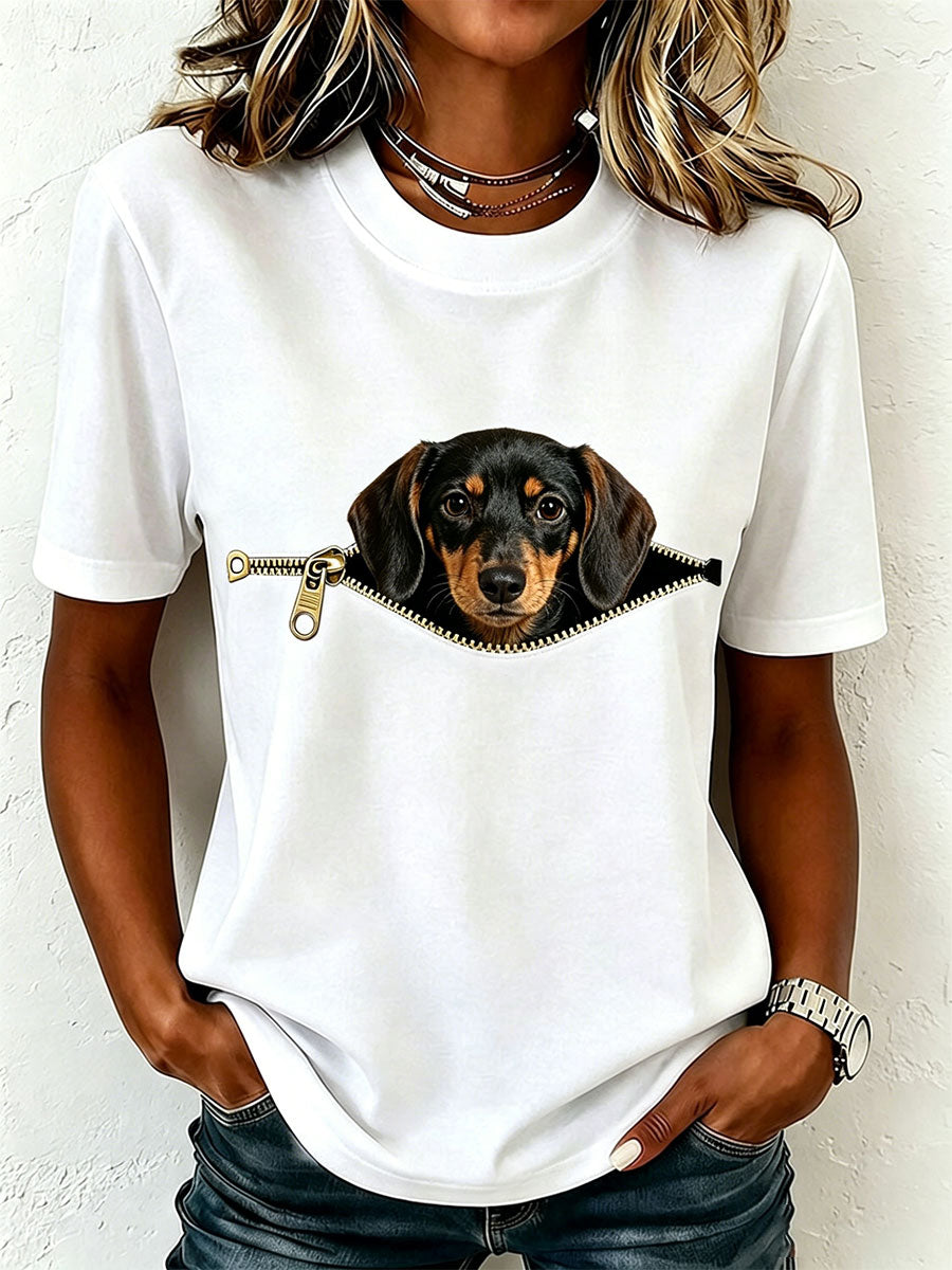 Camiseta adorável do Dachshund das mulheres