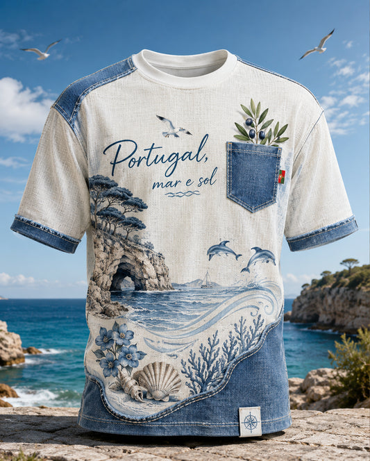 Men's Portuguese Holiday Culture-Themed Art Print T-Shirt