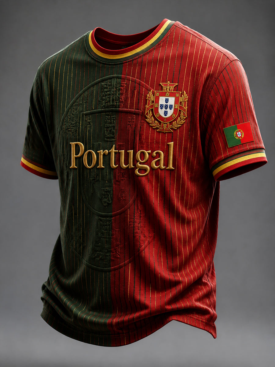 Camiseta masculina estampada em português