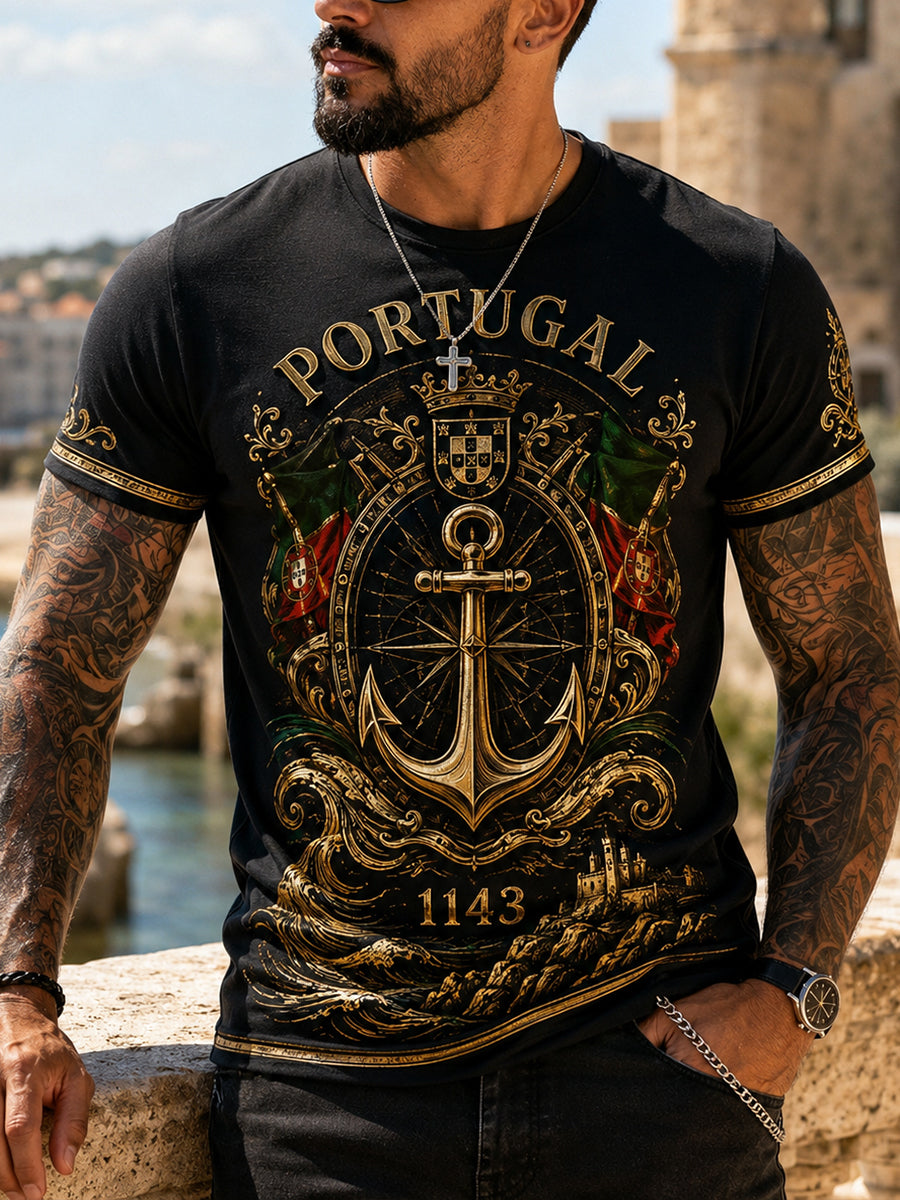 Espírito Português dos Homens e Sentimento Patriótico Art Print T-Shirt