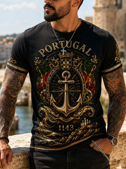 Espírito Português dos Homens e Sentimento Patriótico Art Print T-Shirt