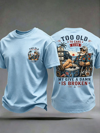 Camisetas masculinas do tipo 'meu dá a mínima está quebrado'