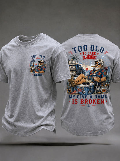 Camisetas masculinas do tipo 'meu dá a mínima está quebrado'
